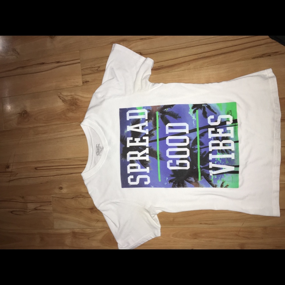 White tee with print